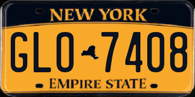 NY license plate GLO7408