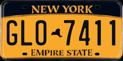 NY license plate GLO7411