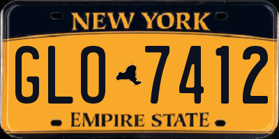 NY license plate GLO7412
