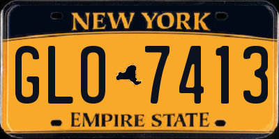 NY license plate GLO7413