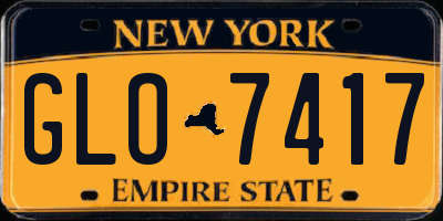 NY license plate GLO7417