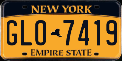 NY license plate GLO7419