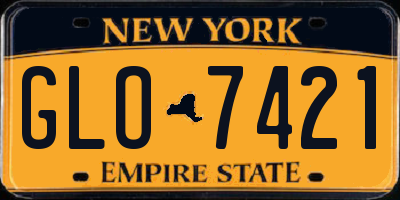 NY license plate GLO7421