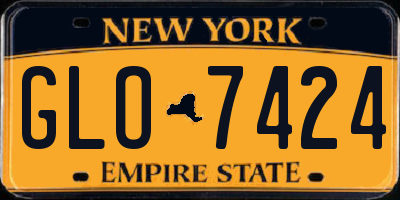 NY license plate GLO7424