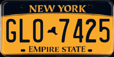 NY license plate GLO7425