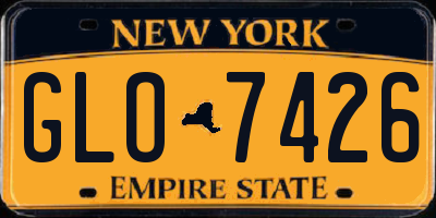 NY license plate GLO7426