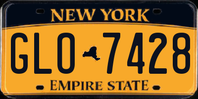 NY license plate GLO7428