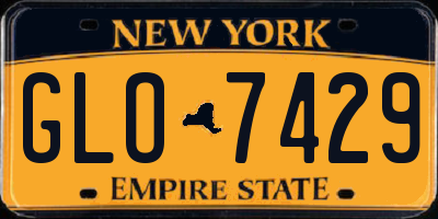 NY license plate GLO7429