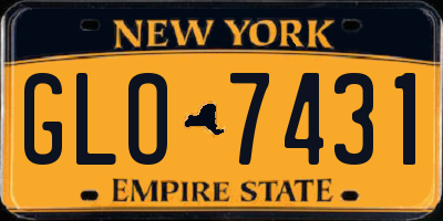 NY license plate GLO7431