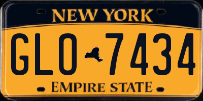 NY license plate GLO7434