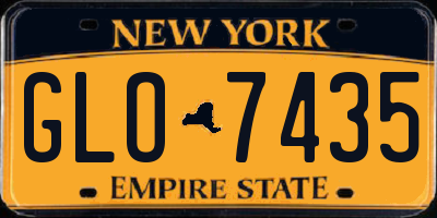NY license plate GLO7435