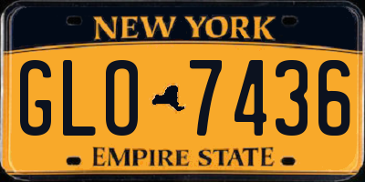 NY license plate GLO7436