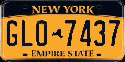 NY license plate GLO7437