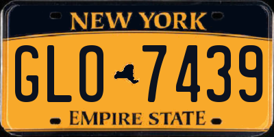 NY license plate GLO7439