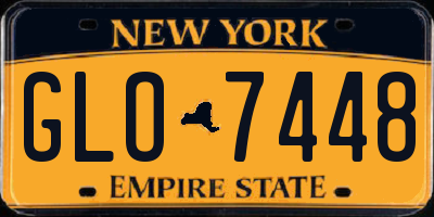 NY license plate GLO7448