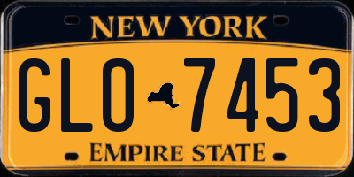 NY license plate GLO7453