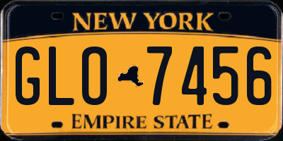 NY license plate GLO7456