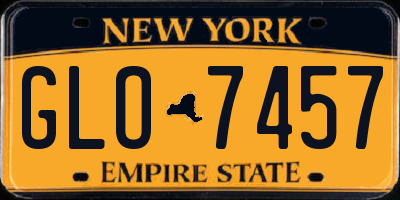NY license plate GLO7457
