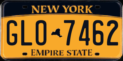 NY license plate GLO7462