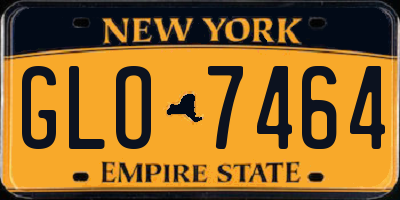 NY license plate GLO7464