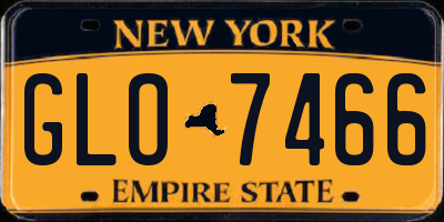 NY license plate GLO7466