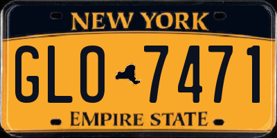 NY license plate GLO7471