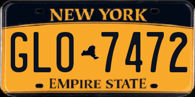 NY license plate GLO7472