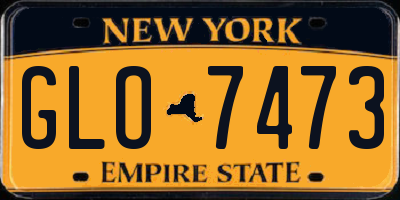 NY license plate GLO7473