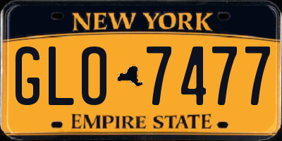 NY license plate GLO7477