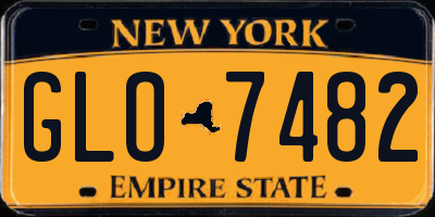 NY license plate GLO7482