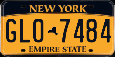 NY license plate GLO7484