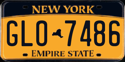 NY license plate GLO7486
