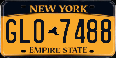 NY license plate GLO7488