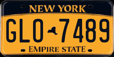 NY license plate GLO7489