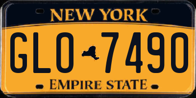 NY license plate GLO7490