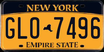 NY license plate GLO7496