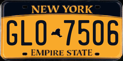 NY license plate GLO7506