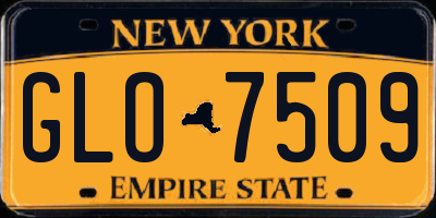 NY license plate GLO7509