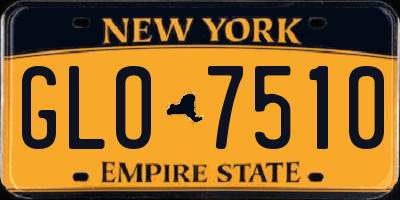 NY license plate GLO7510