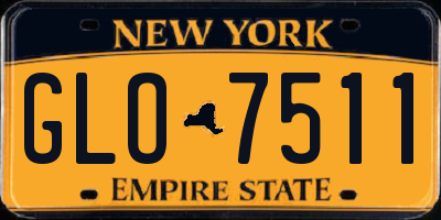 NY license plate GLO7511