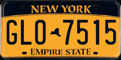 NY license plate GLO7515