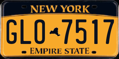 NY license plate GLO7517