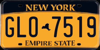 NY license plate GLO7519