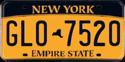 NY license plate GLO7520