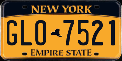 NY license plate GLO7521