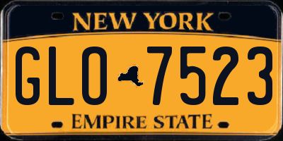 NY license plate GLO7523