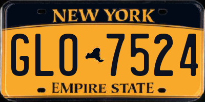 NY license plate GLO7524