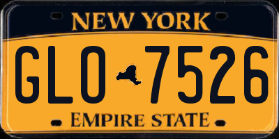 NY license plate GLO7526