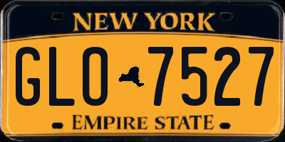 NY license plate GLO7527