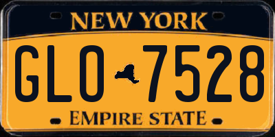 NY license plate GLO7528
